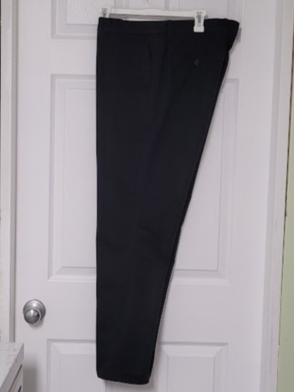 Mens Black pants Chino Khaki cotton business casual-34" Waist - 29" inseam-VGUC